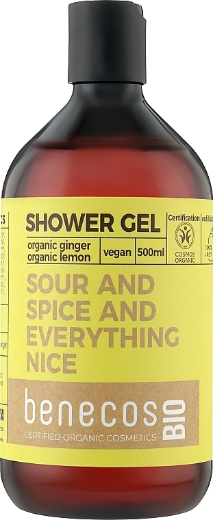 Benecos Гель для душу Shower Gel Organic Ingwer & Zitrone - фото N1