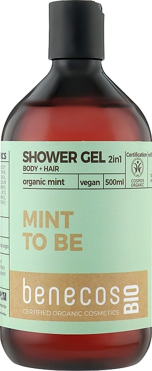 Benecos Гель для душу 2в1 Shower Gel and Shampoo Mint - фото N1