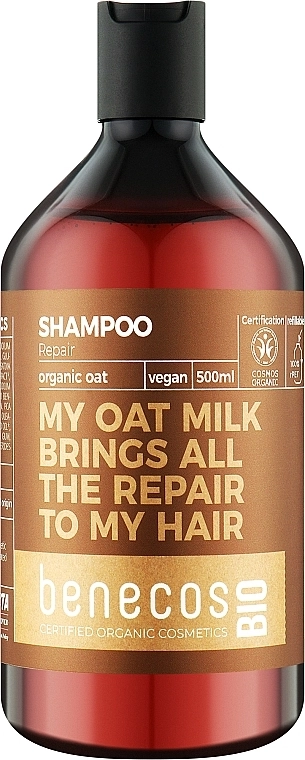 Benecos Шампунь для волос Repair Organic Oat Shampoo - фото N1