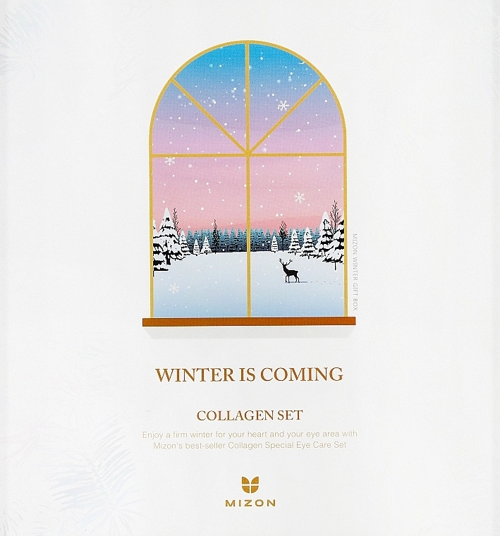 Mizon Набір Winter Is Coming Collagen Set (eye/cr/10ml + eye/patch/60pcs) - фото N1