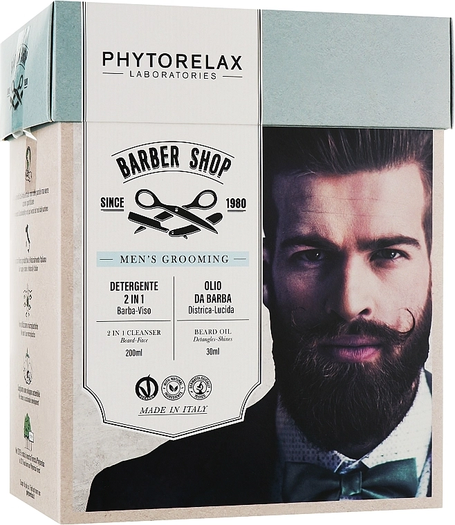 Phytorelax Laboratories Набір Barber Shop (bear/oil/30ml + f/gel/250ml) - фото N1