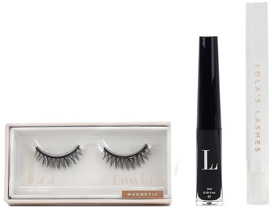 Lola's Lashes Lowkey Hybrid Magnetic Eyelash Kit (eyeliner/3ml + remover/2.5ml + eyelashes/2pcs) Набір - фото N2