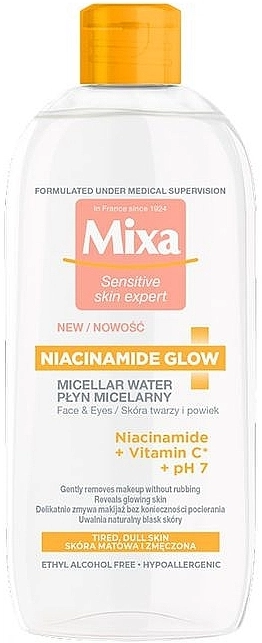 Mixa Міцелярна вода для обличчя Niacinamide Glow - фото N1