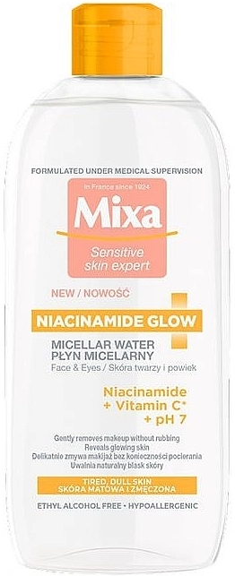 Mixa Мицелярная вода для лица Niacinamide Glow - фото N1