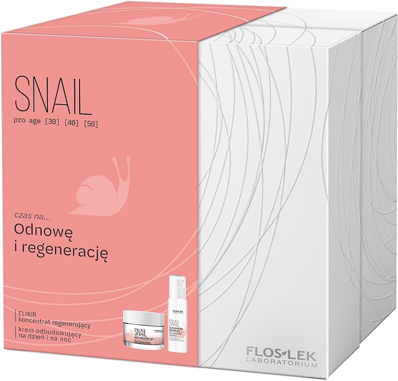 Floslek Набор Snail Set (f/cr/50ml + elixir/30ml) - фото N1