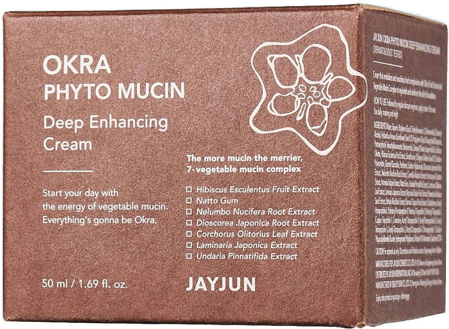 JayJun Інтенсивний крем для обличчя Okra Phyto Mucin Deep Enhancing Cream - фото N2