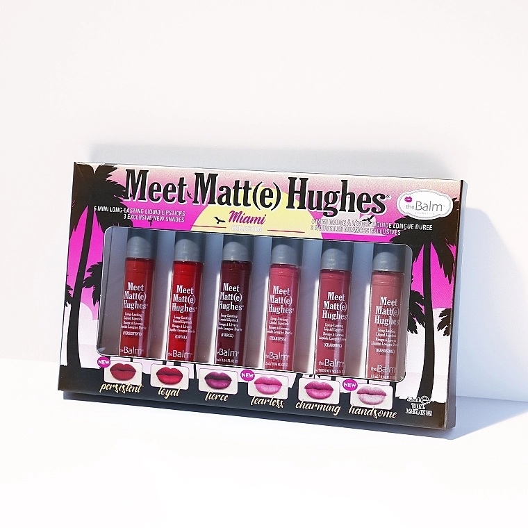 TheBalm Meet Matt(e) Hughes Miami (lipstick/6x1.2ml) Набор - фото N4