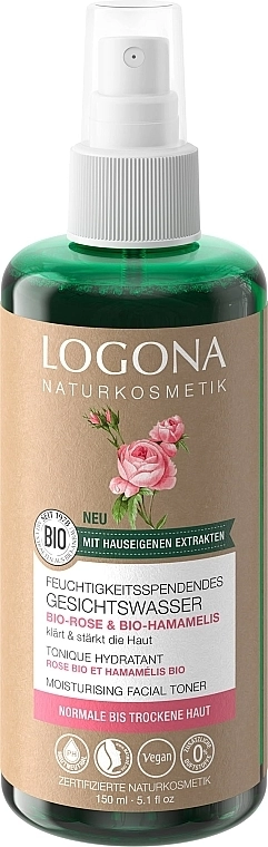 Logona Тоник для лица "Роза и гамамелис" Bio-Rose & Bio-Hamamelis Moisturising Facial Toner - фото N1