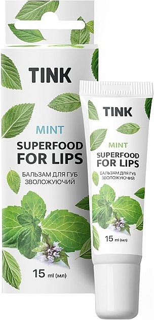 Tink Охолоджувальний бальзам для губ "М'ята" Superfood For Lips Mint - фото N1