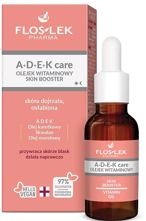 Floslek Витаминное масло для лица A + D + E + K Skin Booster Vitamin Oil - фото N1