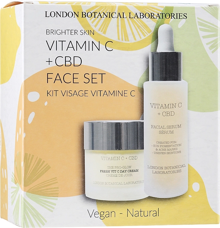 London Botanical Laboratories Набор Vitamin C+CBD Face Set (cr/50ml + serum/30ml) - фото N1