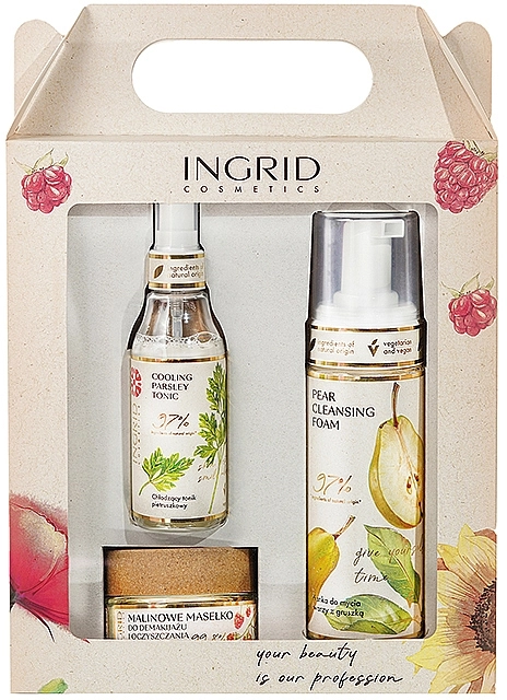 Ingrid Cosmetics Подарунковий набір Vegan (f/foam/150ml + f/oil/50ml + f/ton/75ml) - фото N1