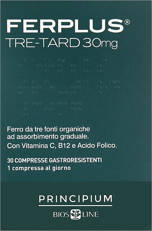 BiosLine Харчова добавка "ФерПлюс потрійної дії" Principium FerPlus Tre-Tard - фото N1