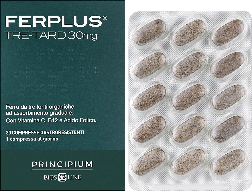BiosLine Пищевая добавка "ФерПлюс тройного действия" Principium FerPlus Tre-Tard - фото N2