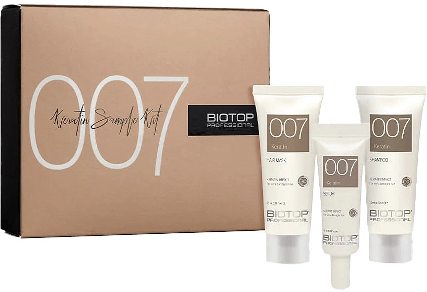 Biotop Набір 007 Keratin Sample Kit (sh/20ml+h/mask/20ml+ser/10ml) - фото N1