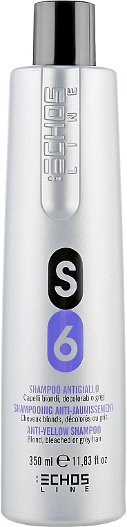 Echosline Шампунь против желтизны, для седых и осветленных волос S6 Anti-Yellow Shampoo - фото N1