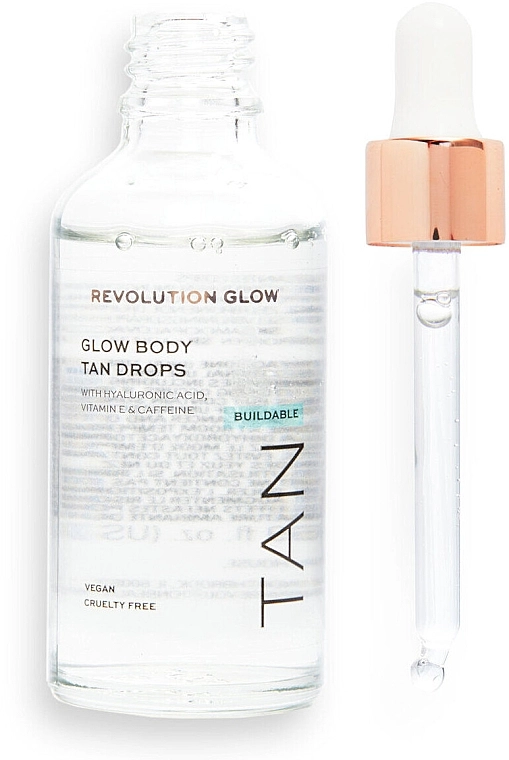 Makeup Revolution Краплі для тіла з гіалуроновою кислотою Tanning Body Drops With Hyaluronic Acid * - фото N1