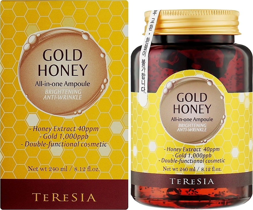 Teresia Многофункциональная сыворотка с медом и золотом Marine Gold Honey All In One Ampoule - фото N2