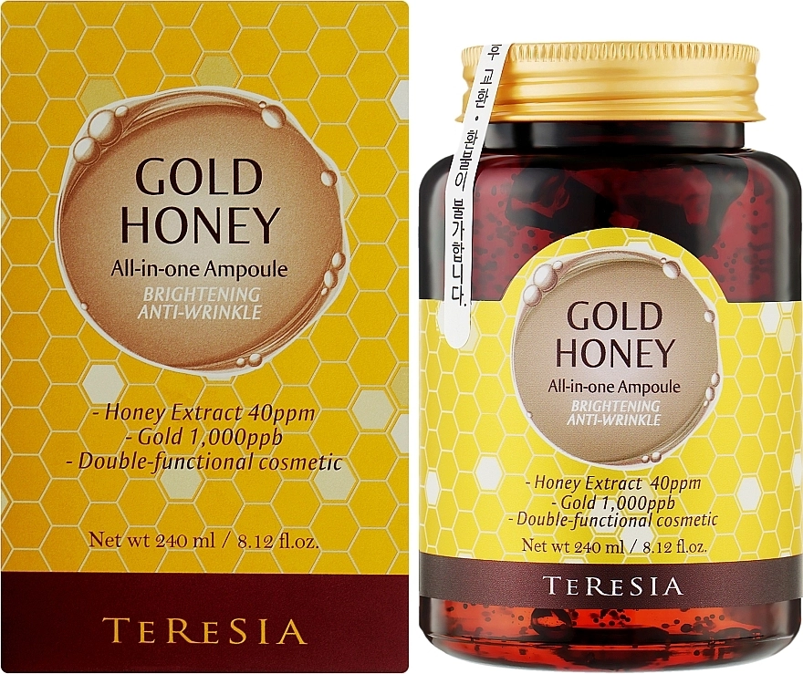 Teresia Многофункциональная сыворотка с медом и золотом Marine Gold Honey All In One Ampoule - фото N4