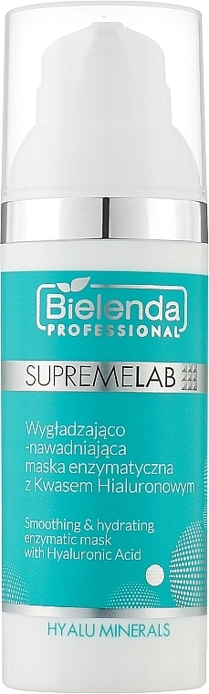 Bielenda Professional Розгладжувальна і зволожувальна ензимна маска з гіалуроновою кислотою SupremeLab Hyalu Minerals Smoothing & Hydrating Enzymatic Mask With Hyaluronic Acid - фото N1