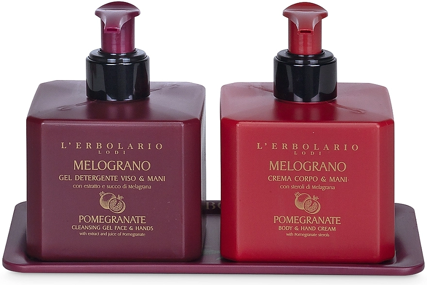 L’Erbolario Pomegranate Набір (h/gel/250ml + h/cr/250ml + acc/2pcs) - фото N2