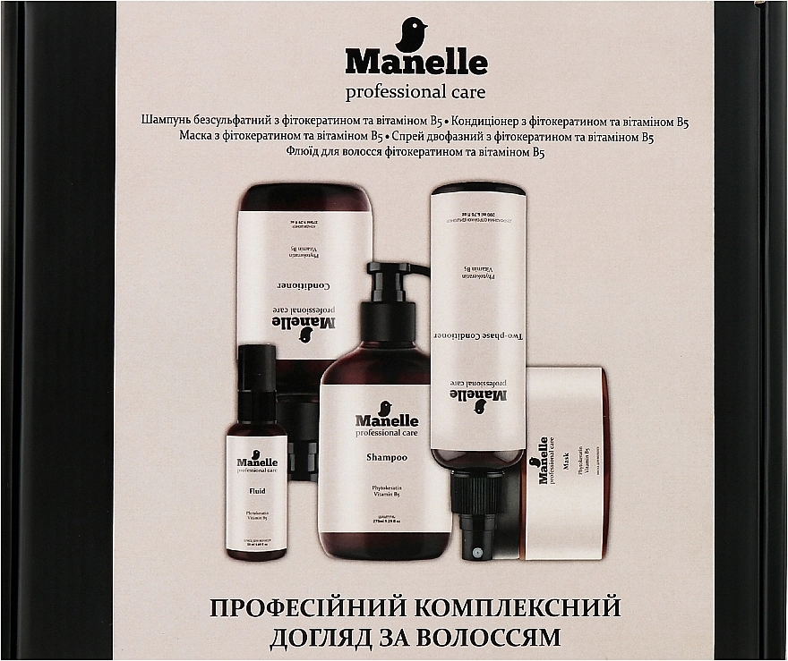 Manelle Комплексный набор с фитокератином и витамином В5, 5 продуктов - фото N1