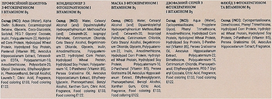 Manelle Комплексный набор с фитокератином и витамином В5, 5 продуктов - фото N3