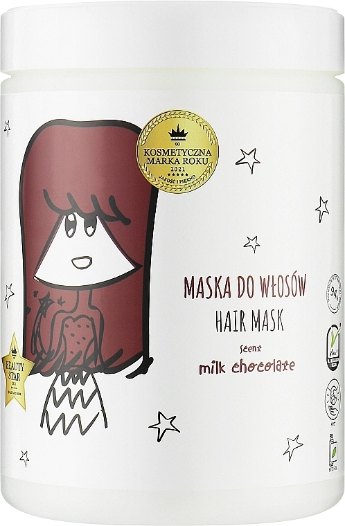 Маска для волосся "Молочний шоколад" - HiSkin Crazy Hair Milk Chocolate Hair Mask, 1000 мл - фото N1