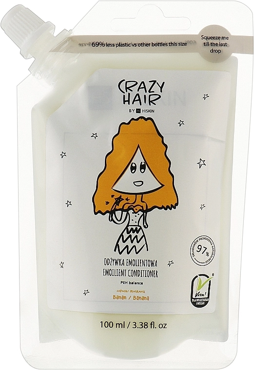 HiSkin Смягчающий кондиционер для волос "Банан" Crazy Hair Emollient Conditioner PEH Balance Banana Refill (запасной блок) - фото N1