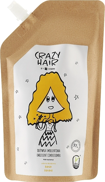 HiSkin Смягчающий кондиционер для волос "Банан" Crazy Hair Emollient Conditioner PEH Balance Banana Refill (запасной блок) - фото N2