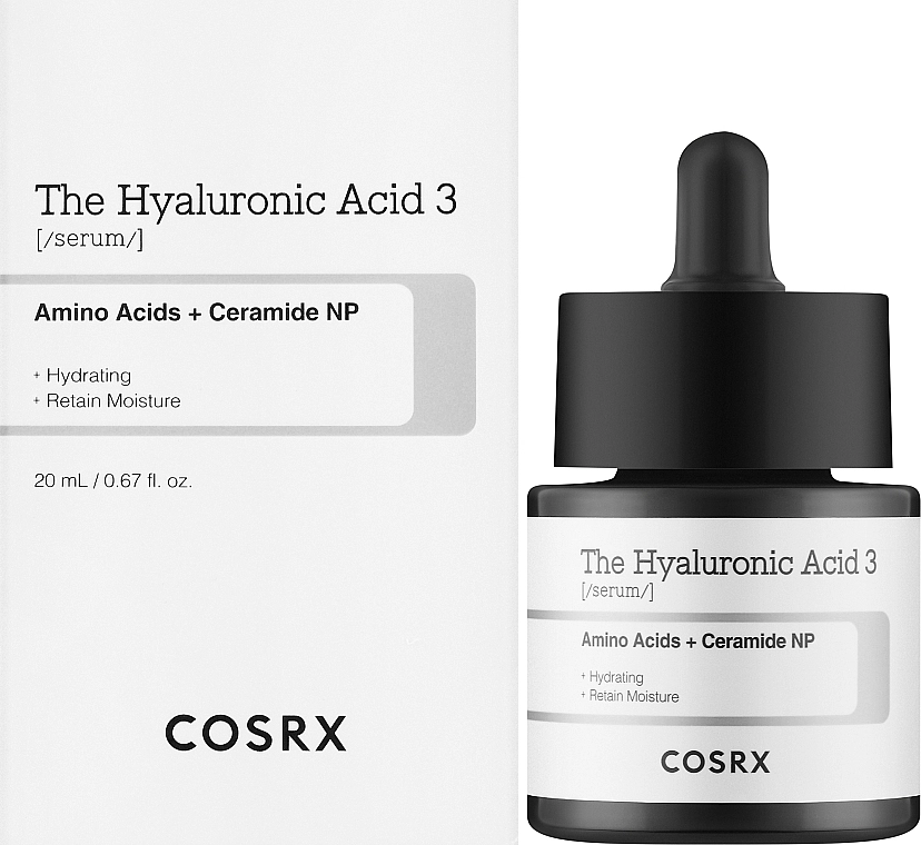 Сироватка для обличчя з гіалуроновою кислотою - CosRX The Hyaluronic Acid 3 Serum, 20 мл - фото N1