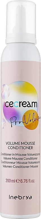 Inebrya Мус-кондиціонер для надання об'єму тонкому волоссю Ice Cream Pro-Volume Mousse Conditioner - фото N1