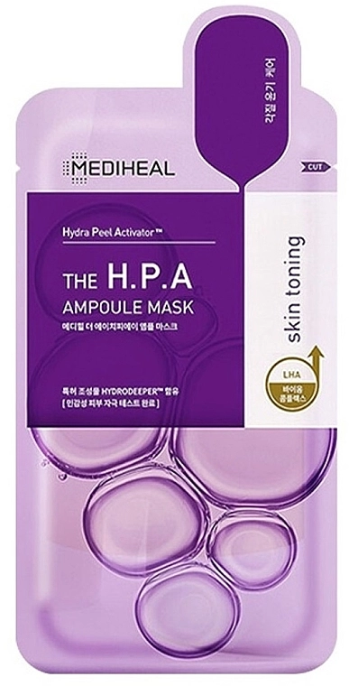 Mediheal Тканинна маска для сяйва обличчя The H.P.A Glowing Skin Toning Ampoule Mask - фото N1