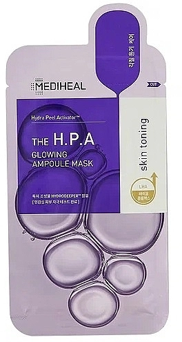 Mediheal Тканинна маска для сяйва обличчя The H.P.A Glowing Skin Toning Ampoule Mask - фото N2