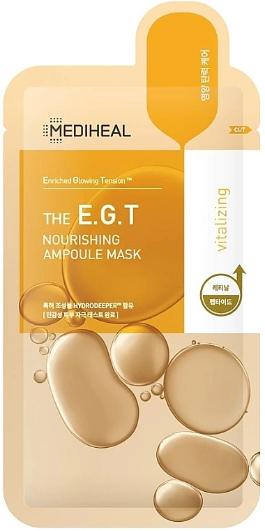 Mediheal Тканинна маска для обличчя з живильним ефектом The E.G.T Nourishing Ampoule Mask - фото N1