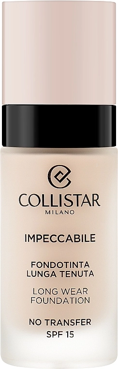 Collistar Impeccabile Long Wear Foundation No Transfer SPF 15 Тональна основа - фото N1