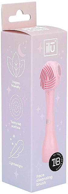 Ilu Щетка для умывания и массажа лица, розовая Face Cleansing Brush - фото N1