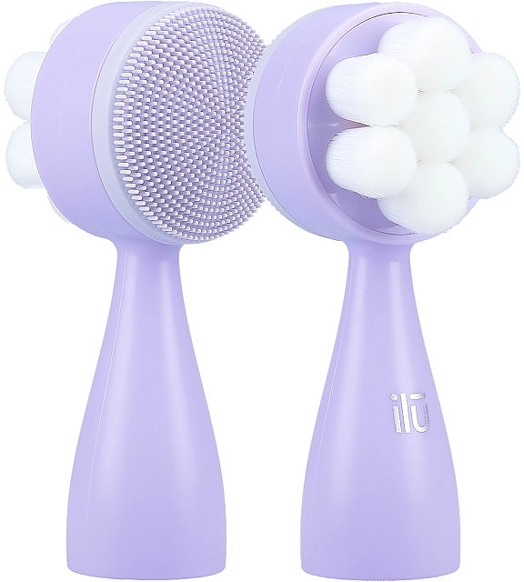 Ilu Щетка для умывания и массажа лица, фиолетовая Face Cleansing Brush - фото N3