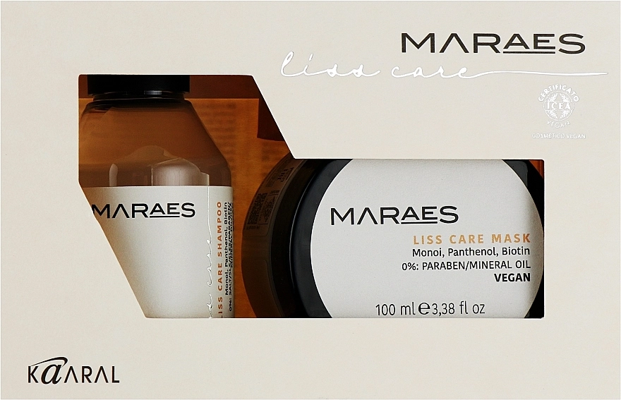 Kaaral Набір Maraes Liss Care Travel Kit (shm/100ml + h/mask/100ml) - фото N1