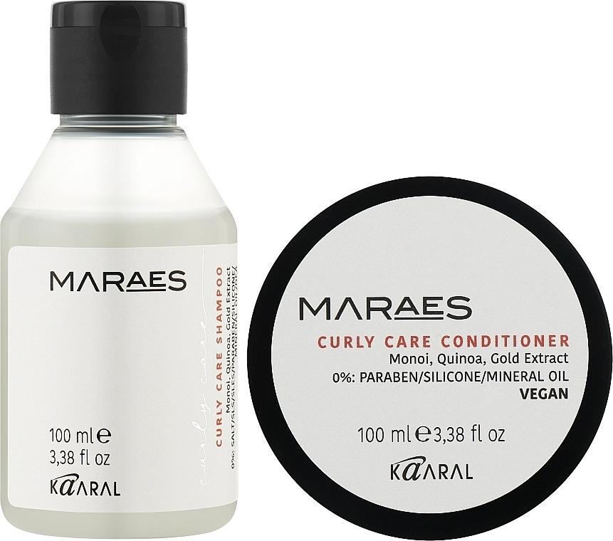 Kaaral Набір Maraes Curly Care Travel Kit (shm/100ml + h/cond/100ml) - фото N2