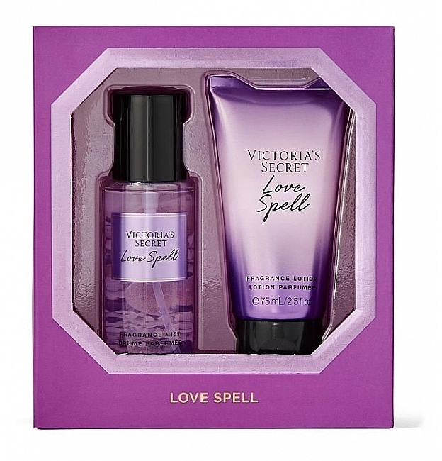 Victoria's Secret Love Spell Gift Set Подарочный набор (b/mist/75ml + b/lot/75ml) - фото N1