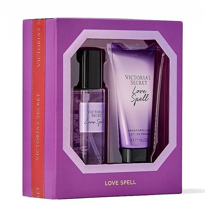 Victoria's Secret Love Spell Gift Set Подарочный набор (b/mist/75ml + b/lot/75ml) - фото N2