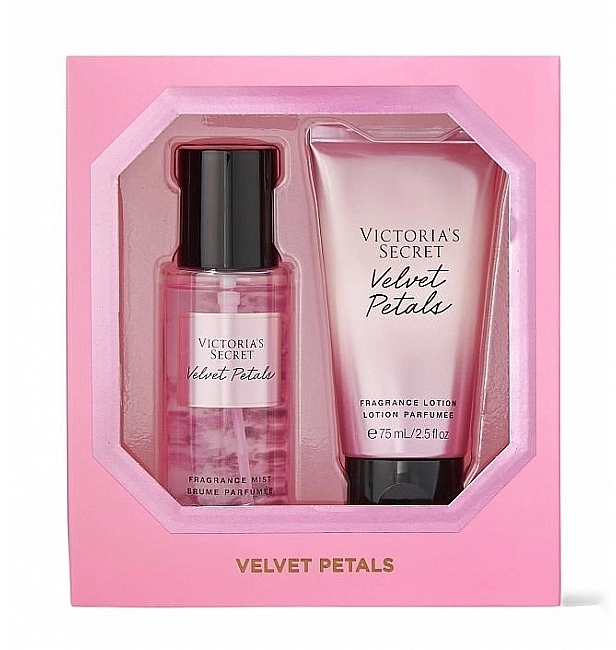 Victoria's Secret Velvet Petals Gift Set Подарочный набор (b/mist/75ml + b/lot/75ml) - фото N1