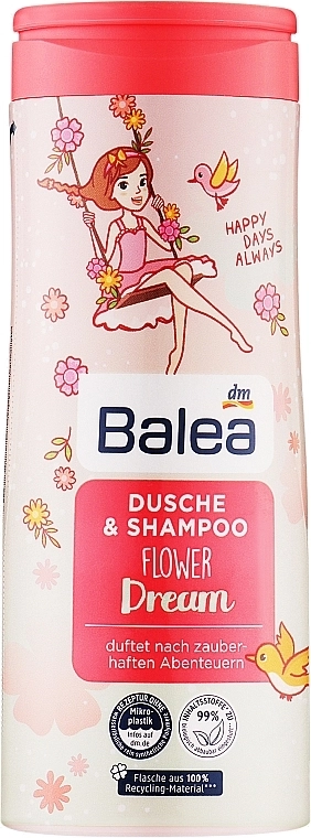 Balea Дитячий шампунь-гель для душу Flower Dream 2in1 - фото N1