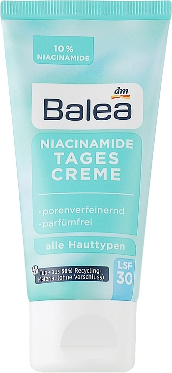 Balea Дневной крем для лица с ниацинамидом Niacinamide Tagescreme LSF30 - фото N2