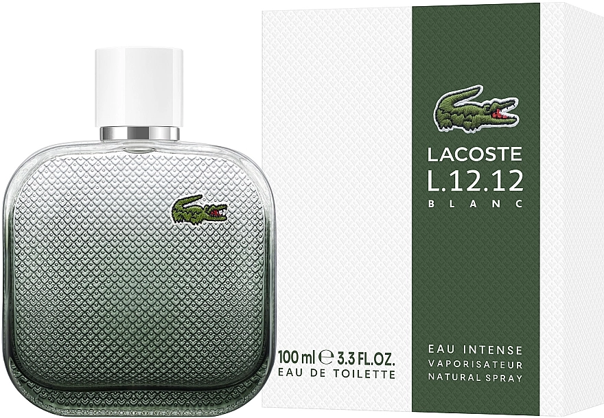Туалетна вода чоловіча - Lacoste L.12.12 Blanc Eau Intense, 100 мл - фото N1