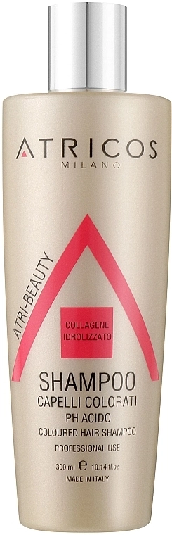 Atricos Шампунь для окрашенных волос Hydrolysed Collagen Acidic pH Colored Hair Shampoo - фото N2