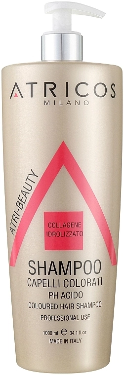 Atricos Шампунь для окрашенных волос Hydrolysed Collagen Acidic pH Colored Hair Shampoo - фото N4