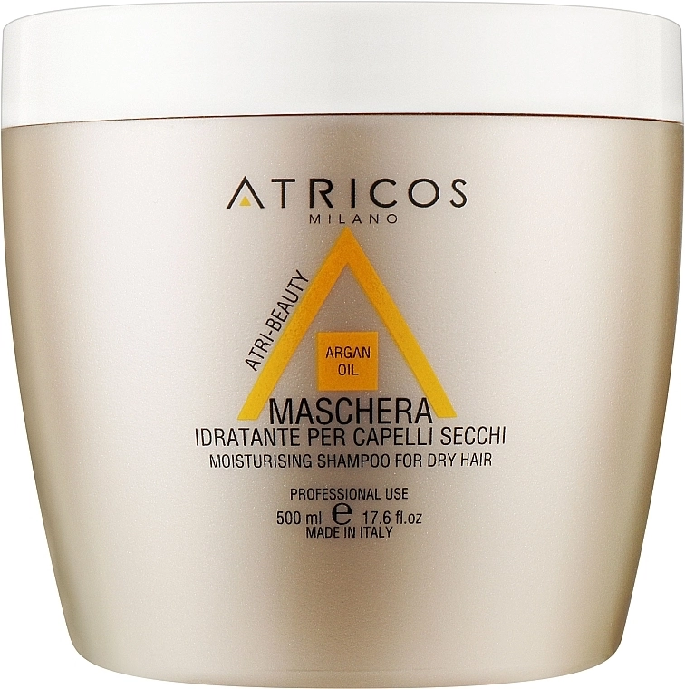 Atricos Увлажняющая маска для сухих волос с аргановым маслом Argan Oil Moisturising Mask - фото N2