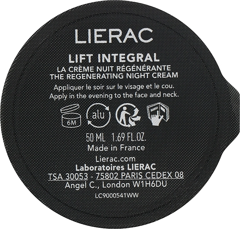 Lierac Відновлювальний нічний крем для обличчя Lift Integral The Regenerating Night Cream Refill (змінний блок) - фото N1